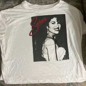 Selena black and white crop top